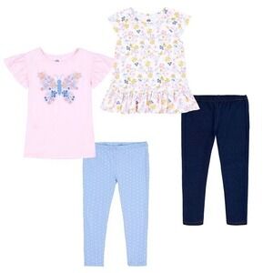 Kids Headquarters‎ Kids' 4-Piece Floral Butterfly Set Size 6